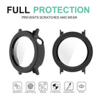 Wisely Protective Slim Bumper Tempered Glass Case Cover for CMF by Nothing Watch 3 Pro - Luxury Black