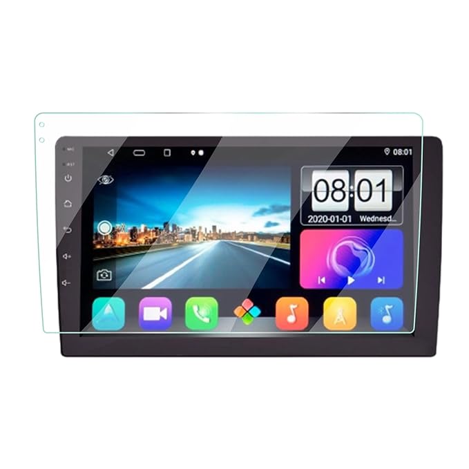 Wisely 9-Inch Android Car Stereo Screen Guard – HD Clear, 9H Anti-Scratch, Full Coverage, Easy Installation Kit