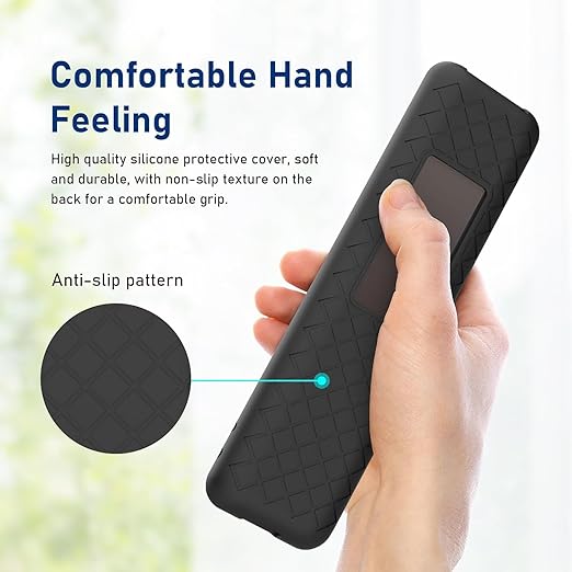 Silicone TV Remote Cover Case Compatible with Samsung Smart TV Remote 2023 BN59-01432G BN59-01432A BN59-01432J BN59-01432 Washable Case with Loop - Black [Remote NOT Included]