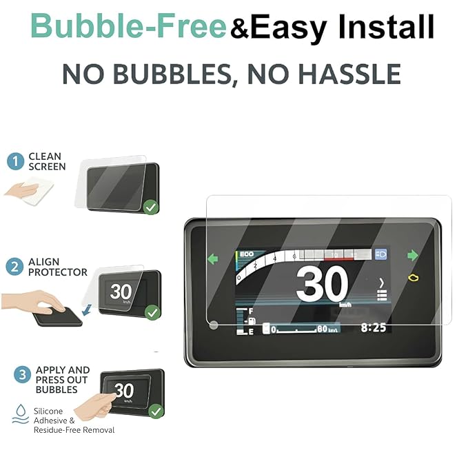 Wisely Premium Screen Guard for Honda Activa 125 (2025) & Activa 110 DLX – Scooter Digital Meter Protector, HD Clear, Scratch Resistant, Easy Installation Kit