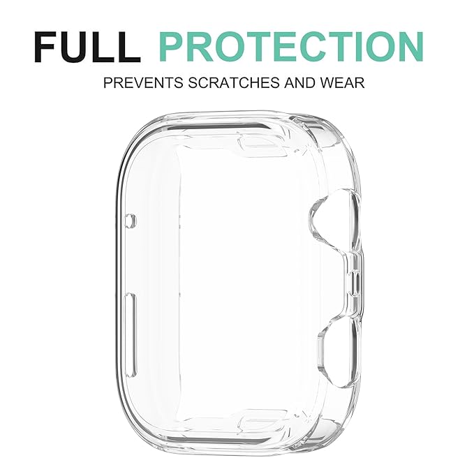 Protective Case Cover Compatible with Huawei Watch Fit 4 Smartwatch | Soft TPU, HD Clear, Full Screen Protection