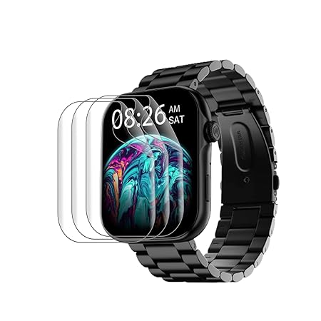 Wisely Glass 3-Pack Screen Guard Protector for Noise ColorFit Ultra 3 Smartwatch – Full Coverage, HD Clear, Scratch Resistant