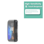 Wisely Protective Case Cover for Huawei Band 10/9/8 Smartwatch – Soft TPU, Full Screen Protector, Anti-Scratch, Shock-Absorbing, Transparent Slim Fit