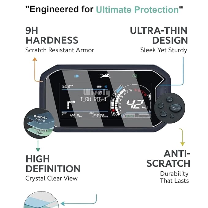Wisely Premium Screen Guard for TVS JUPITER 125 DT SXC 2025 Scooter – Full Coverage, HD Clear, Anti-Scratch, Easy Installation