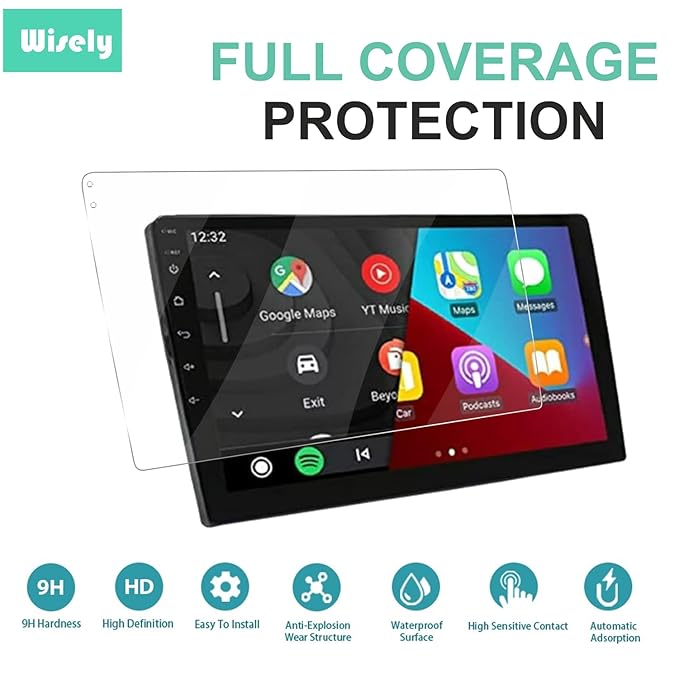Premium Screen Guard For 9 Inch Android Car Stereo Touch Display Protector Accessories navigation system, Easy Installation Kit, HD Clear