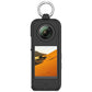 Cover with Ring Holder for Insta 360 X3 Silicone Case Anti-Scratch Silicone Skin Camera Cover for Insta 360 X3 Anti-Slip Snug-fit Silicone Housing - Black (Not Include Insta360 X3)