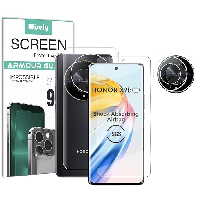3-in-1 Nano Glass Screen Protector with Front, Back & Camera Guard for Honor X9b 5G