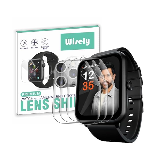 Wisely | 3-Pack | Full-Coverage HD Screen Guard for Fire-Boltt Ninja Call Pro Plus 1.83" Smartwatch – Bubble-Free TPU Protector