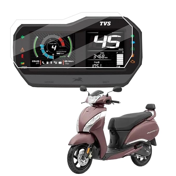 Screen Guard for TVS Jupiter 125 SmartXonnect Scooter 2024 – HD Clear 9H Protection, Edge-to-Edge Full Cover