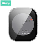 Wisely Shine Protective Slim Bumper Tempered Glass Case Cover for CMF by Nothing Watch Pro – Crystal Clear 360° Protection