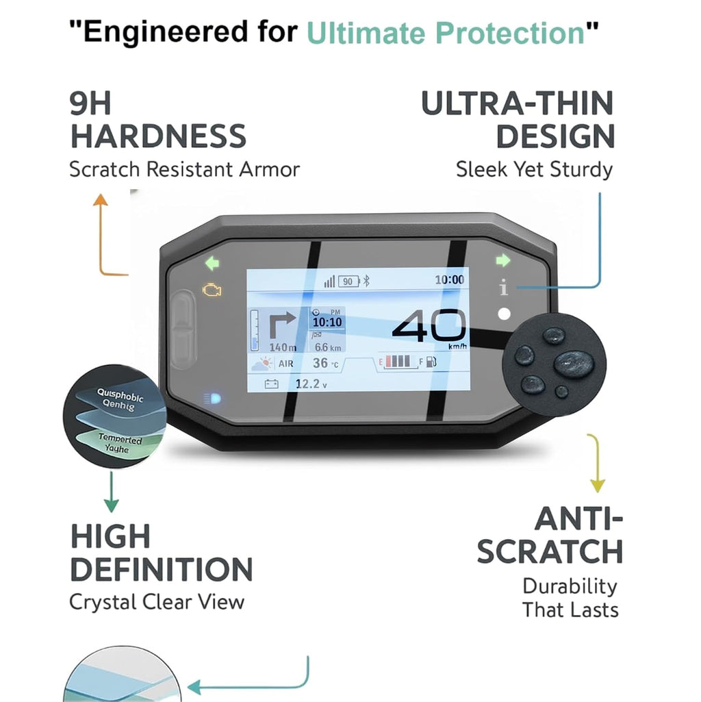 Wisely Premium Screen Guard for SUZUKI ACCESS 125 Ride Connect TFT Display Model (2025) Scooter - Digital Meter Protector