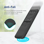 Silicone TV Remote Cover Case Compatible with Samsung Smart TV Remote 2023 BN59-01432G BN59-01432A BN59-01432J BN59-01432 Washable Case with Loop - Black [Remote NOT Included]