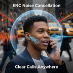 Wisely Buds Pro True Wireless Earbuds (Bluetooth V5.4) with 50 Hours Playtime & 2-mic Clear Calling ANC, IPX4 Waterproof, Deep Bass Stereo Ear Buds TWS Earphones