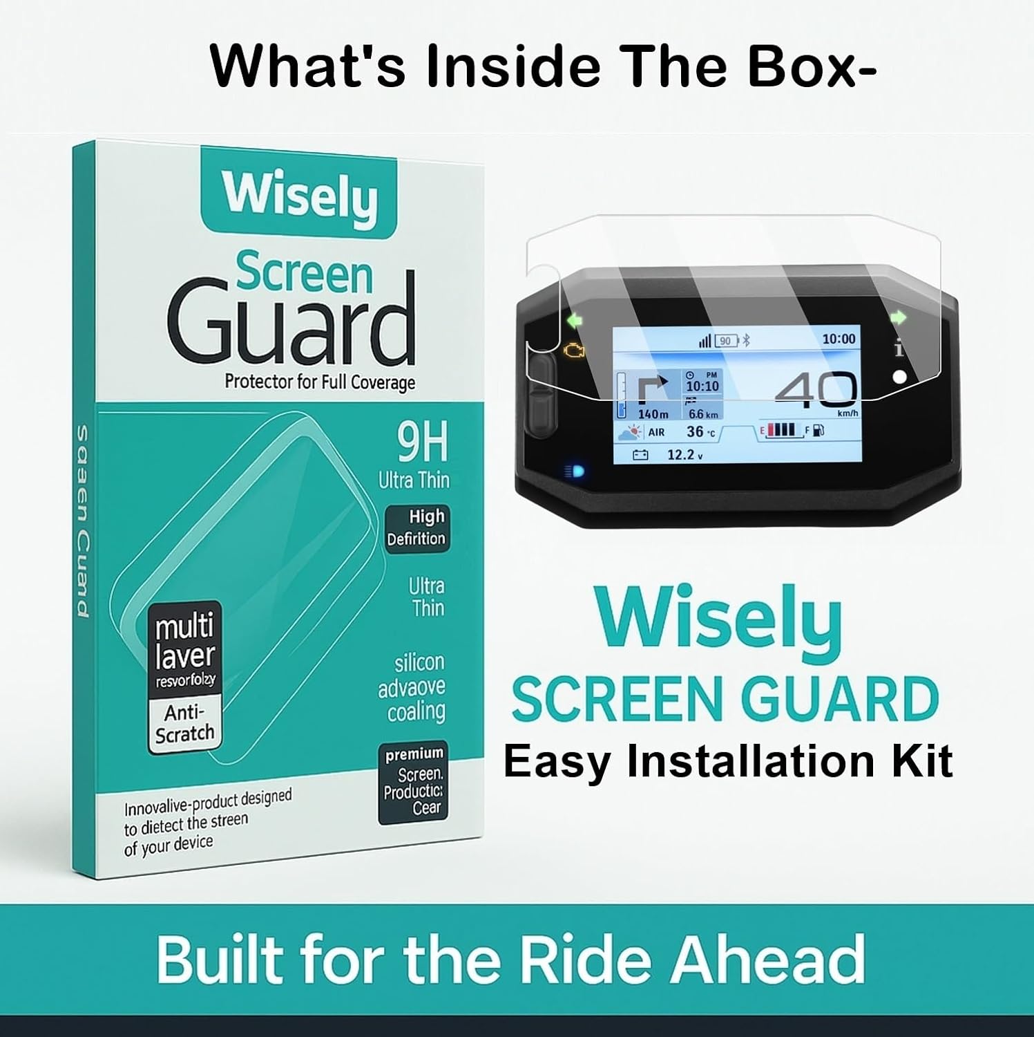 Wisely Premium Screen Guard for SUZUKI ACCESS 125 Ride Connect TFT Display Model (2025) Scooter - Digital Meter Protector