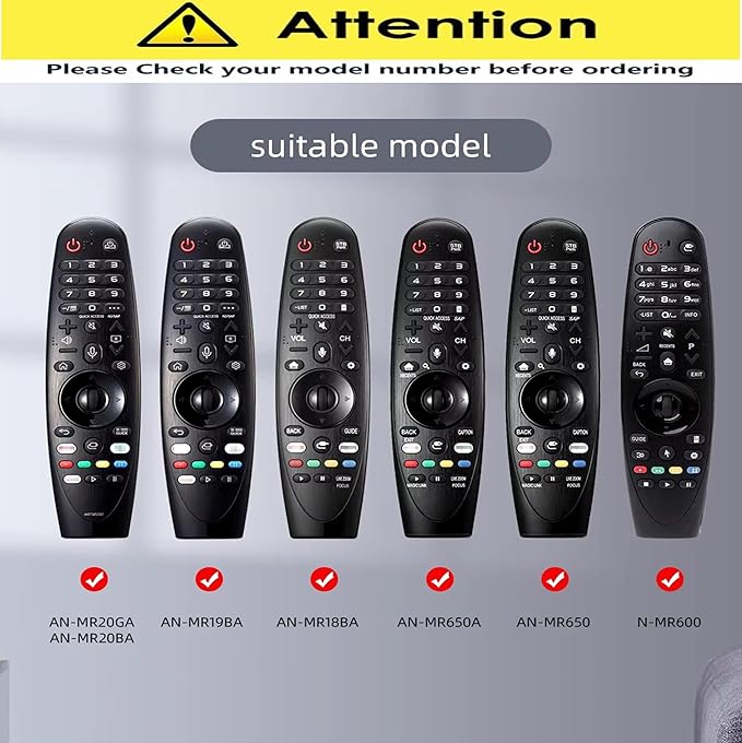 Silicone TV Remote Cover Case for LG Magic Remote AN-MR19BA & AN-MR600 – Washable Shockproof Protective Sleeve