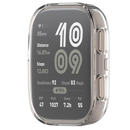 Protective Case Cover Compatible For Amaz fit Bip 6 SmartWatch Full Screen Protector Soft Case HD Clear