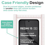 Screen Guard Combo Pack for Redmi 15 5G | 2 Camera Glass + 1 Front Flexible