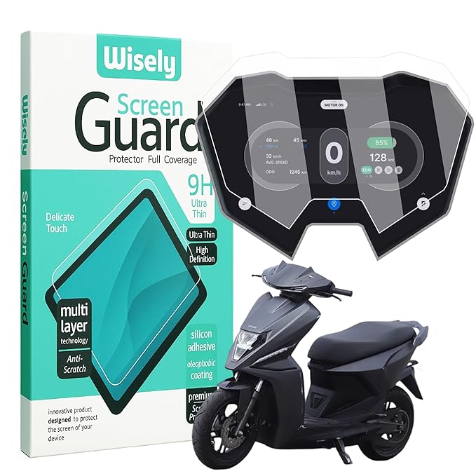 Wisely Premium 5-inch Screen Guard Protector for SIMPLE One / OneS / Dot ONE 2024-2025 EV Scooter – HD Clear, Scratch Resistant Display Film with Easy Installation Kit