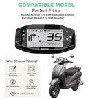 Wisely Premium HD Speedometer Screen Guard for Suzuki Access 125 BS6 Bluetooth Edition – 9H Scratch-Resistant, Full-Cover Protector