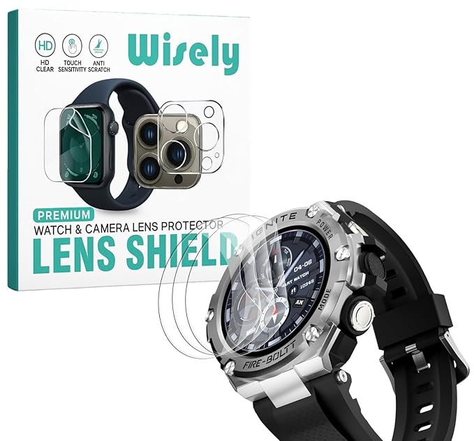 Screen Guard Protector for Fire Boltt Assault Smartwatch | 1.5" Full-Cover HD Clear TPU - Pack of 3