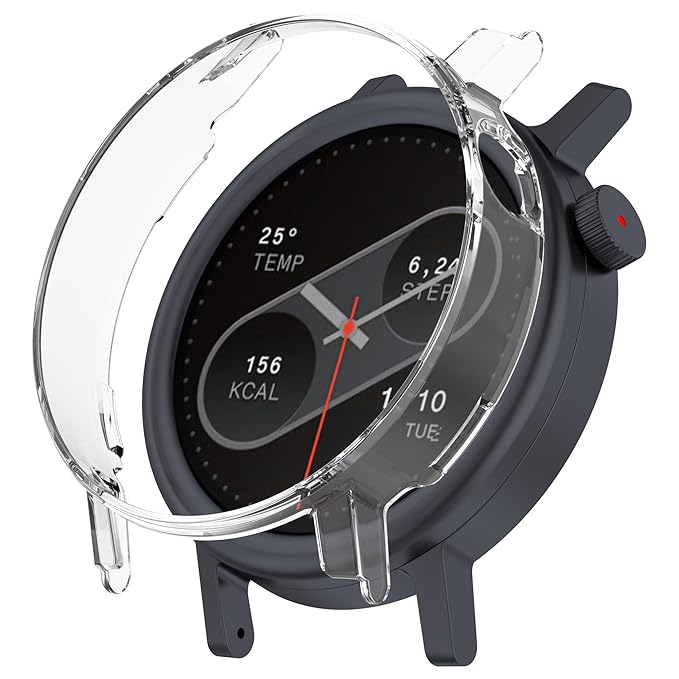 Wisely Protective Case Cover for Amazfit Active 2 44mm – Transparent Soft TPU Full Screen Protector