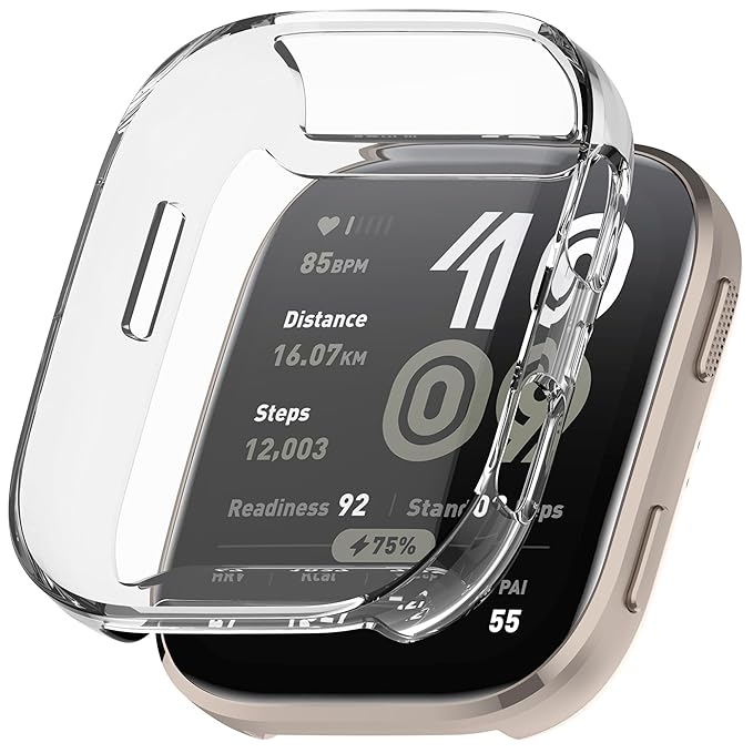 Protective Case Cover Compatible For Amaz fit Bip 6 SmartWatch Full Screen Protector Soft Case HD Clear