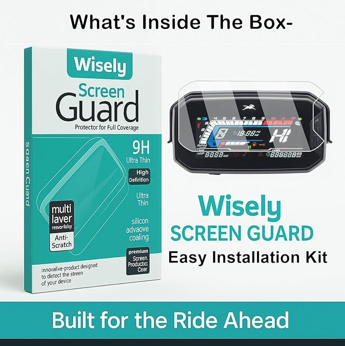 Wisely TVS Raider Screen Guard Pack 2 | HD Clear Digital Meter Protector