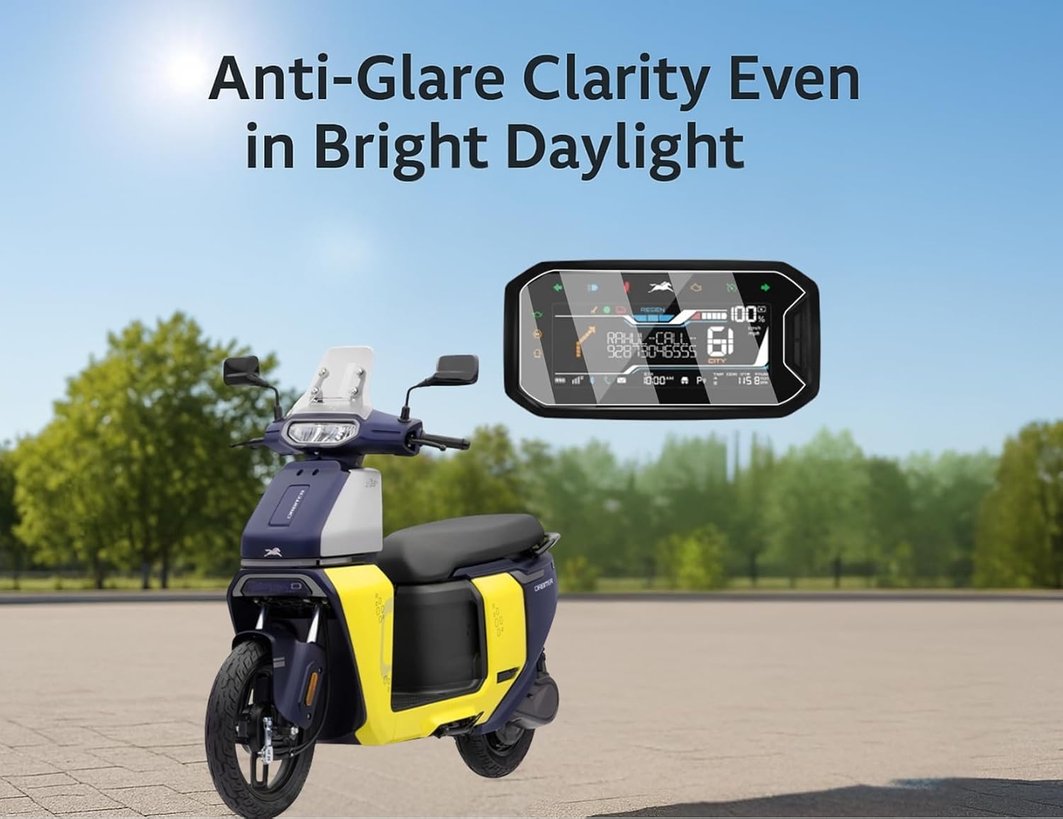 Wisely Screen Guard for New TVS Orbiter Electric Scooter (2025) - TFT Display Digital Meter Protector - HD Clear