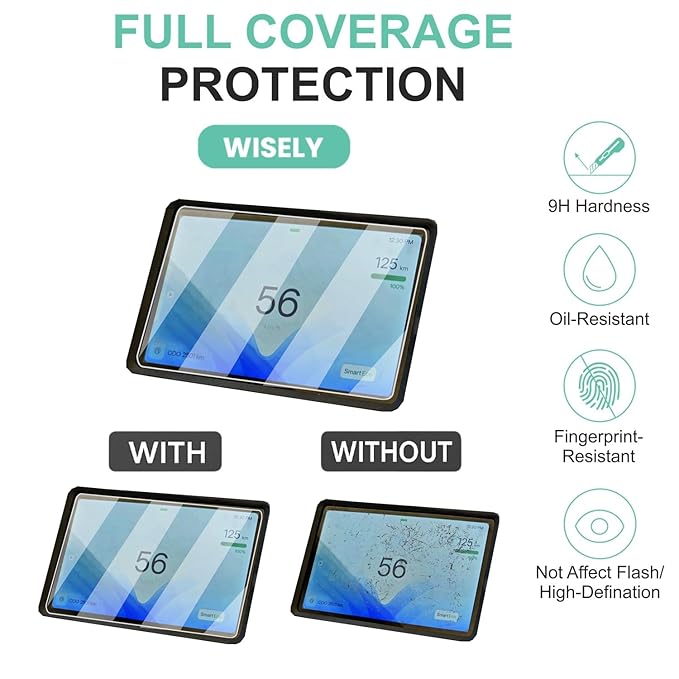 Wisely Premium Screen Guard for Ather Rizta EV Scooter – 7-Inch Digital Meter Touch Display Protector, Anti-Scratch, 9H Hardness, HD Clear Full Coverage