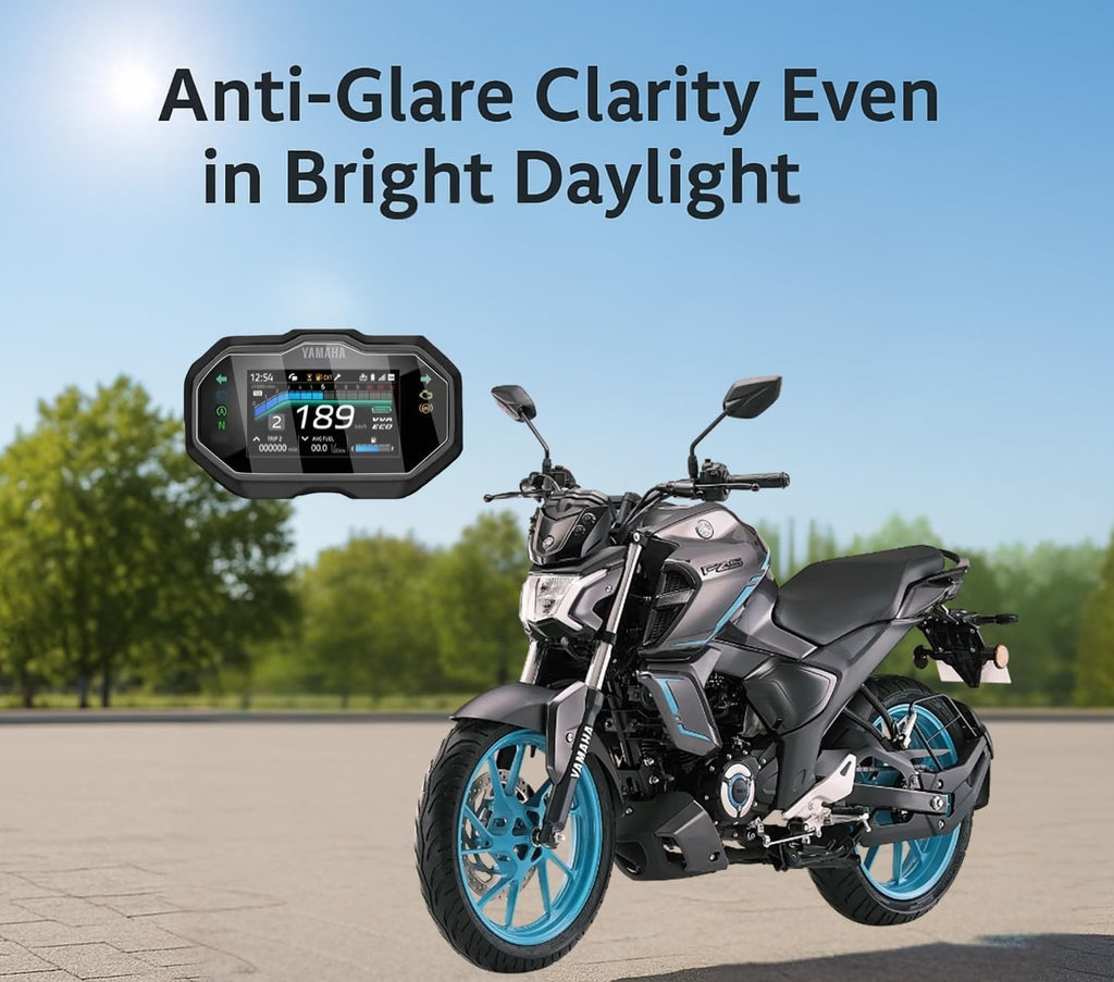 Screen Guard for Yamaha FZ-S Fi Hybrid 2025 TFT Digital Meter – 9H HD Clear, Full Edge-to-Edge Cover