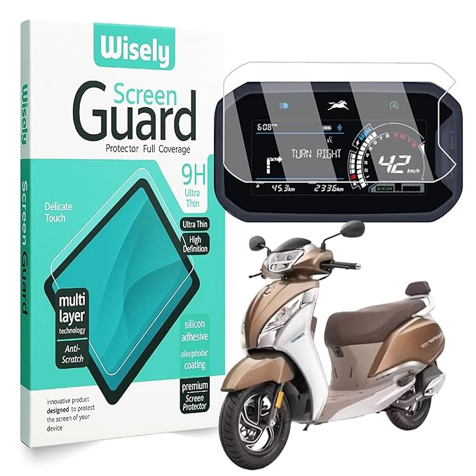 Wisely Premium Screen Guard for TVS JUPITER 125 DT SXC 2025 Scooter – Full Coverage, HD Clear, Anti-Scratch, Easy Installation