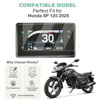 Wisely Premium Screen Guard for Honda SP 125 (2025) – HD Clear, 9H Hardness
