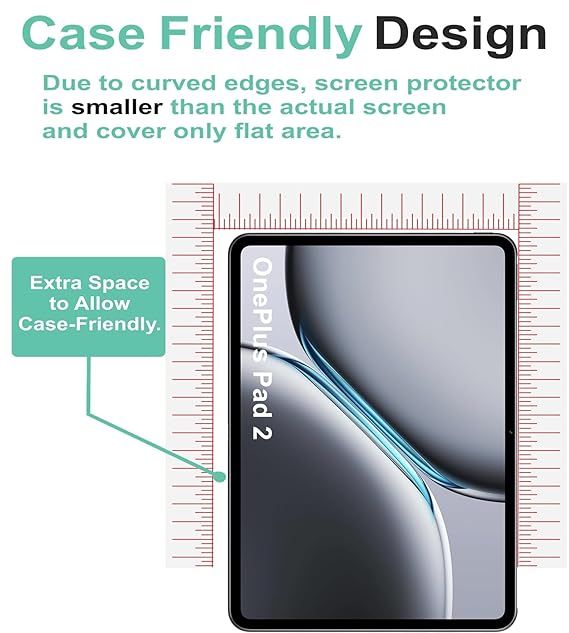 Wisely Premium Screen Protector for OnePlus Pad 2 | 12.1" | 9H Tempered Glass, Anti-Scratch, Bubble-Free, HD Clear