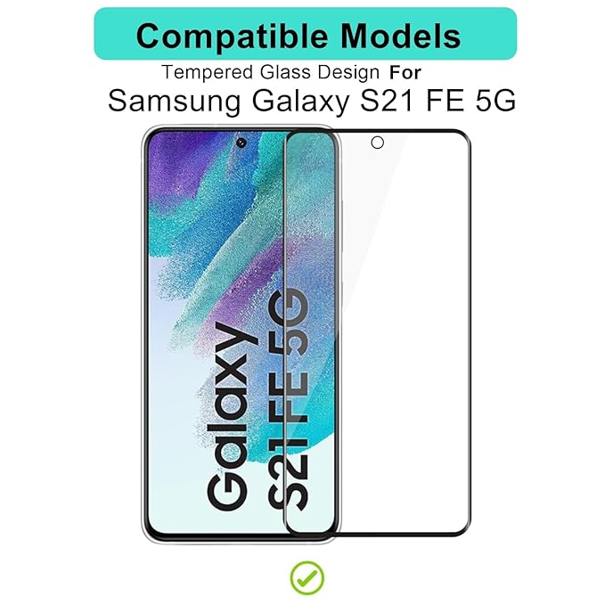 Edge-to-Edge Tempered Glass Screen Protector for Samsung Galaxy S21 FE 5G (6.4 Inch)