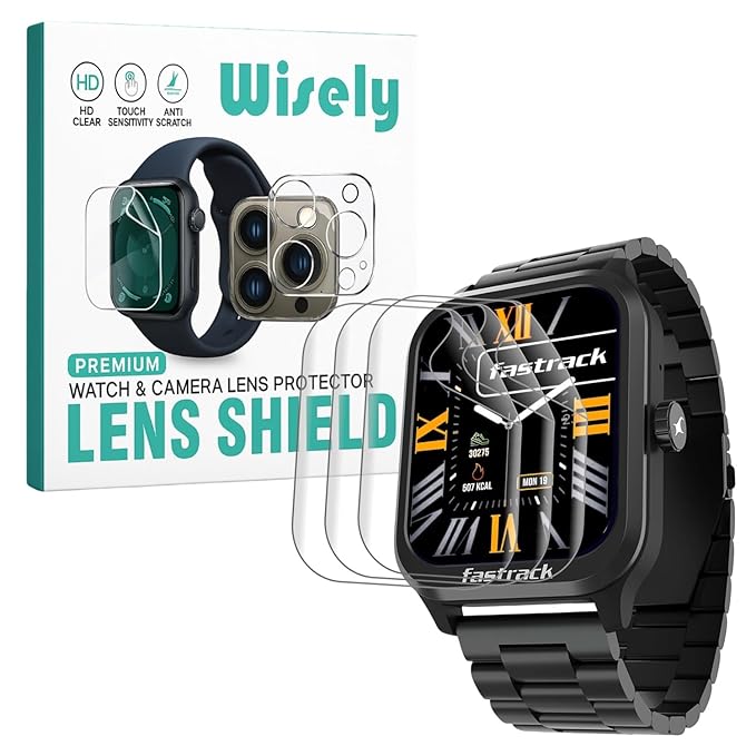 Screen Guard Protector for Fastrack Jupiter Retro Smartwatch (1.83") – Full Cover, 9H Hardness