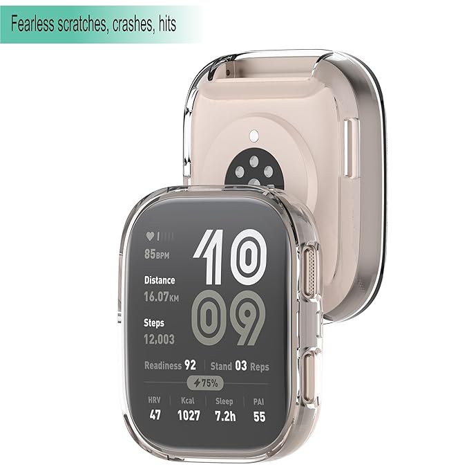 Protective Case Cover Compatible For Amaz fit Bip 6 SmartWatch Full Screen Protector Soft Case HD Clear