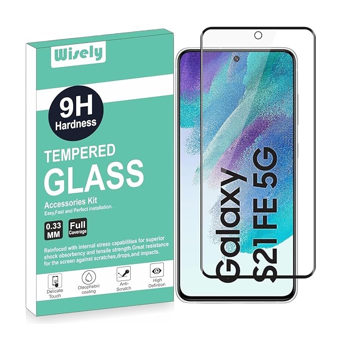 Edge-to-Edge Tempered Glass Screen Protector for Samsung Galaxy S21 FE 5G (6.4 Inch)