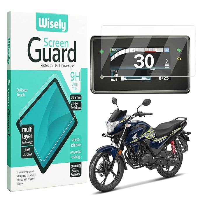 Wisely Premium Screen Guard for Honda SP 125 (2025) Bike – TFT Digital Meter Protector | HD Clear, Scratch Resistant, Anti-Glare, Full Coverage