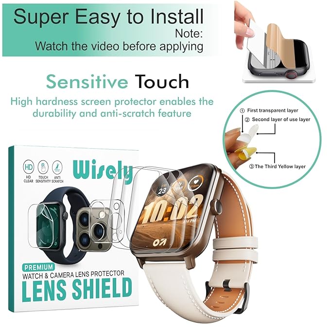 Screen Guard Protector for GOBOULT Drift+ Smartwatch 1.85" –  3pcs