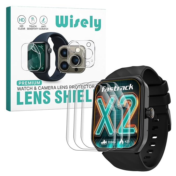 Screen Guard Protector for Fastrack New Limitless X2 Smartwatch (1.91") – Full Cover, 9H Hardness, Pack of 3