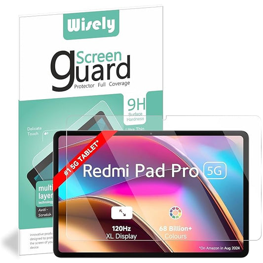 Premium Screen Protector for Redmi Pad Pro |12.1-inch| Anti-Scratch Tablet Glass Guard, 9H Ultimate Protection, Bubble-Free, Easy installation kit - HD Clear