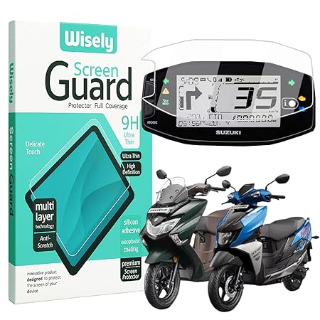 Wisely Premium Speedometer Screen Guard for Suzuki Avenis 125 & Burgman Street 125 – Digital Meter Protector, HD Clear, Full Coverage, Easy Installation