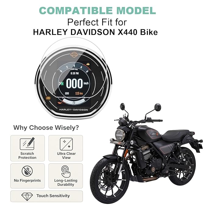 Screen Guard for Harley Davidson X440 (2024) | TFT Display Digital Meter Protector