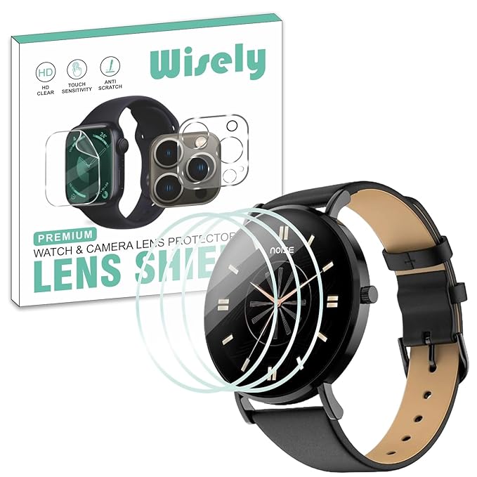 Wisely 3-Pack TPU Screen Guard for Fire-Boltt Snapp Smartwatch – 54.1 mm Full-Cover Protection