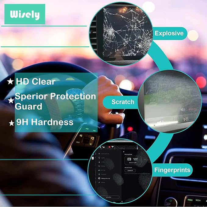 Premium Screen Guard For 9 Inch Android Car Stereo Touch Display Protector Accessories navigation system, Easy Installation Kit, HD Clear