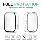 Wisely Shine Protective Slim Bumper Tempered Glass Case Cover for CMF by Nothing Watch Pro – Crystal Clear 360° Protection