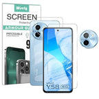 3-in-1 Camera Lens Nano Glass & Anti-Scratch Front/Back Guard for Vivo Y58 5G