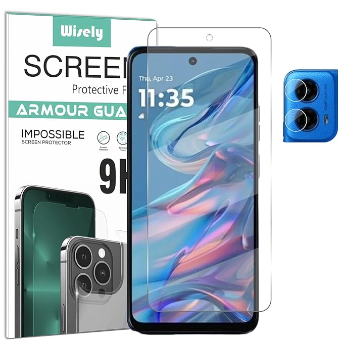 2in1 Nano Glass + Front Guard Screen Protector for Motorola Moto G45 5G | Camera Lens + Display Protection