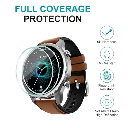 Noise Fit Halo Smartwatch Screen Guard 1.43 - Pack of 3