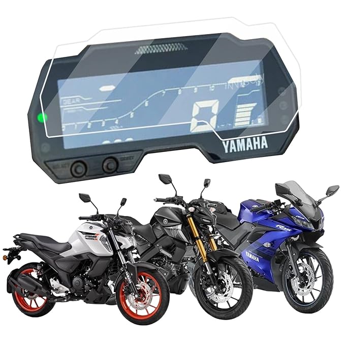 Wisely HD Clear Speedometer Screen Guard for Yamaha R15 V3 / MT-15 / FZS-FI V4 (2024) – Scratch-Resistant Instrument Cluster Protector